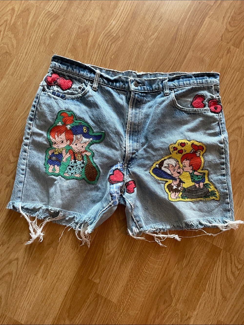 Vintage too cute bambam and pebbles shorts M/L